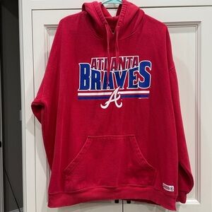 Stitches Brand Licensed Atlanta Braves Sweatshirt/Hoodie Men’s Size XXL Red. MLB